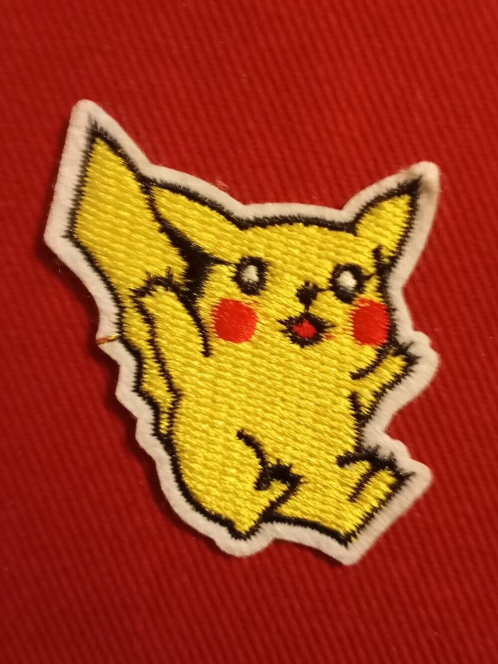 Pikachu electric Pokemon embroidered iron on patch